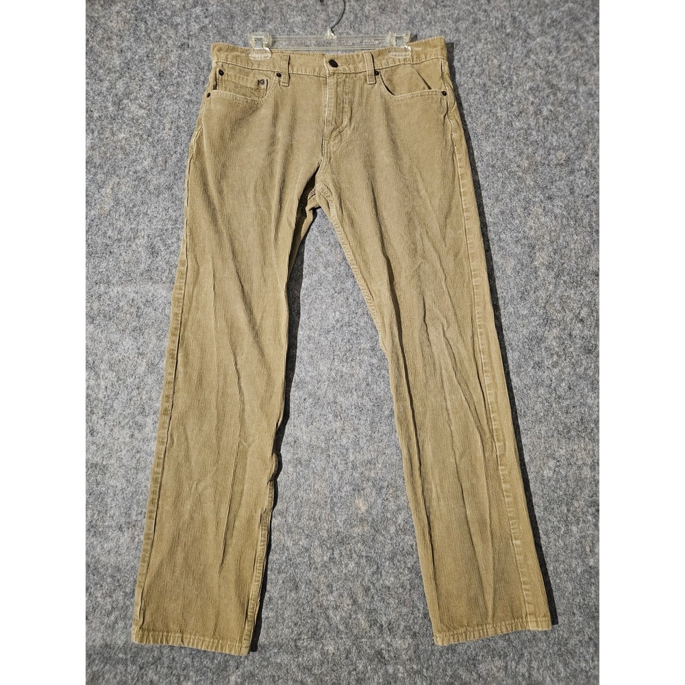 Levi's 502 Mens Regular Taper Corduroy Pants Khaki W33 L34